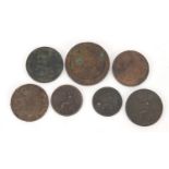 18th century and later British and world coinage including 1797 cartwheel twopence, Canadian 1837