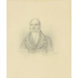 Sir Thomas Lawrence PRA FRS 1821 - Portrait of a gentleman, early 19th century pencil, mounted,