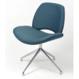 Contemporary Frovi Era swivel chair with blue upholstery, 81cm high :For Further Condition Reports