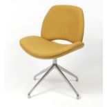 Contemporary Frovi Era swivel chair with yellow upholstery, 81cm high :For Further Condition Reports
