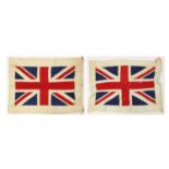 Two British military World War II naval flags including one by Arthur Smart & Sons dated 1942,