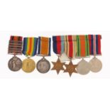 Victorian and later British military seven medal group comprising Queen's South Africa medal with