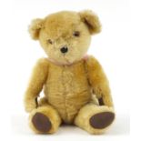 Vintage Deans teddy bear with jointed limbs and squeaker, 35.5cm high :For Further Condition Reports