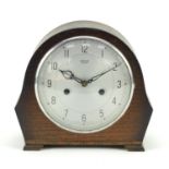 Oak cased Smiths Enfield chiming mantle clock, 20.5cm high :For Further Condition Reports Please