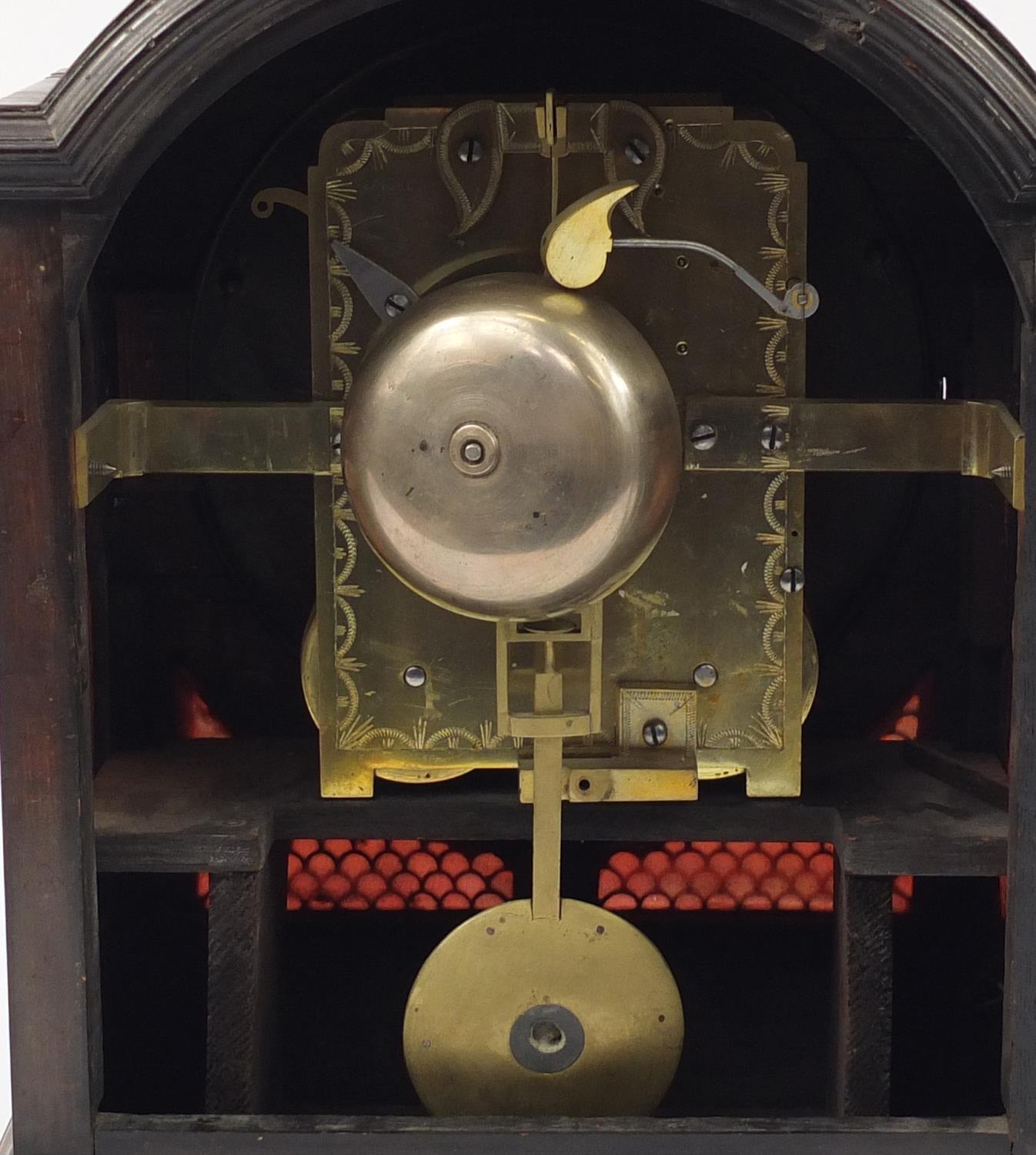 Regency mahogany bracket clock with twin Fusee movement, the circular dial with Roman numerals - Image 5 of 8