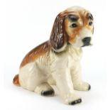 Large porcelain seated Cocker Spaniel, 34cm high :For Further Condition Reports Please Visit Our