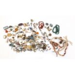 Vintage and later costume jewellery including necklaces, brooches, rings and earrings :For Further