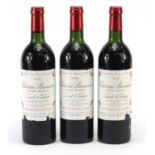 Three bottles of 1978 Chateau Branaire-Ducru-St Julien red wine :For Further Condition Reports