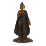 Chino-Tibetan bronzed figure of a standing deity, 28.5cm high :For Further Condition Reports