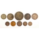 19th century and later coinage, mostly silver including William IV 1834 shilling :For Further
