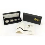 2011 Britannia four coin silver proof set with case and receipt :For Further Condition Reports