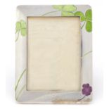Austrian silver and enamel easel photo frame, decorated with clovers, impressed GAS maker's mark,