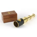 Navel interest miniature three drawer telescope with case :For Further Condition Reports Please