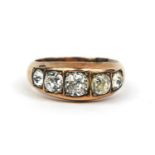 9ct gold clear stone dress ring, size L, approximate weight 2.4g :For Further Condition Reports