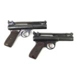 Two vintage Webley & Scott Senior air pistols with Bakelite grips :For Further Condition Reports