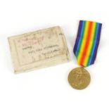 British military World War I Victory medal with box of issue awarded to 64769DVR.R.C.STEVENSON,H.A.