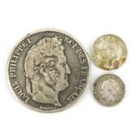 1838 Five francs and two others, 27.3g :For Further Condition Reports Please Visit Our Website-