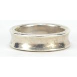 Tiffany & Co silver ring, size S, 8.5g :For Further Condition Reports Please Visit Our Website-