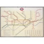 London Transport Underground printed map, framed and glazed, 69cm x 49cm :For Further Condition