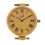 Gentlemen's silver gilt Dunhill wristwatch, the case numbered 123038, 32mm in diameter excluding the