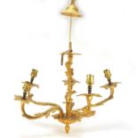 French Empire style five branch chandelier, 37cm high :For Further Condition Reports Please Visit