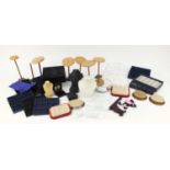 Group of jewellery display stands, coin trays and coin boxes :For Further Condition Reports Please