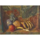 Still life fruit, 19th century watercolour, mounted and framed, 60.5cm x 44cm :For Further Condition