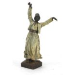 19th century Austrian cold painted bronze figure of a whirling dervish, probably by Franz Xaver