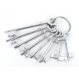 Large set of metal keys, the largest 28cm in length :For Further Condition Reports Please Visit