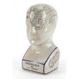 Porcelain phrenology head by L N Fowler, 23.5cm high :For Further Condition Reports Please Visit Our