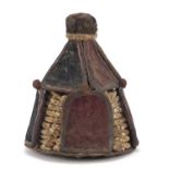 19th Century Western Africa Yoruba House of the Head shrine with cowrie shells, Nigeria, 14.5cm high