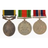 British military World War II three medal group including a George V Territorial Efficiency medal