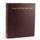 Royal Mail first day covers arranged in an album including football, cricket and motorcycles :For