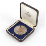 George Frederick Handel commemorative silver medallion by John Pinches of London with certificate