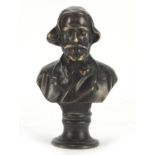 Classical patinated bronze bust of a composer, 15cm high :For Further Condition Reports Please Visit