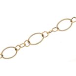 9ct yellow and white gold bracelet, 16cm in length, 4.3g :For Further Condition Reports Please Visit