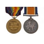 British military World War I pair awarded to 41102PTE.H.A.ROUX.D.OFCON.L.I. :For Further Condition