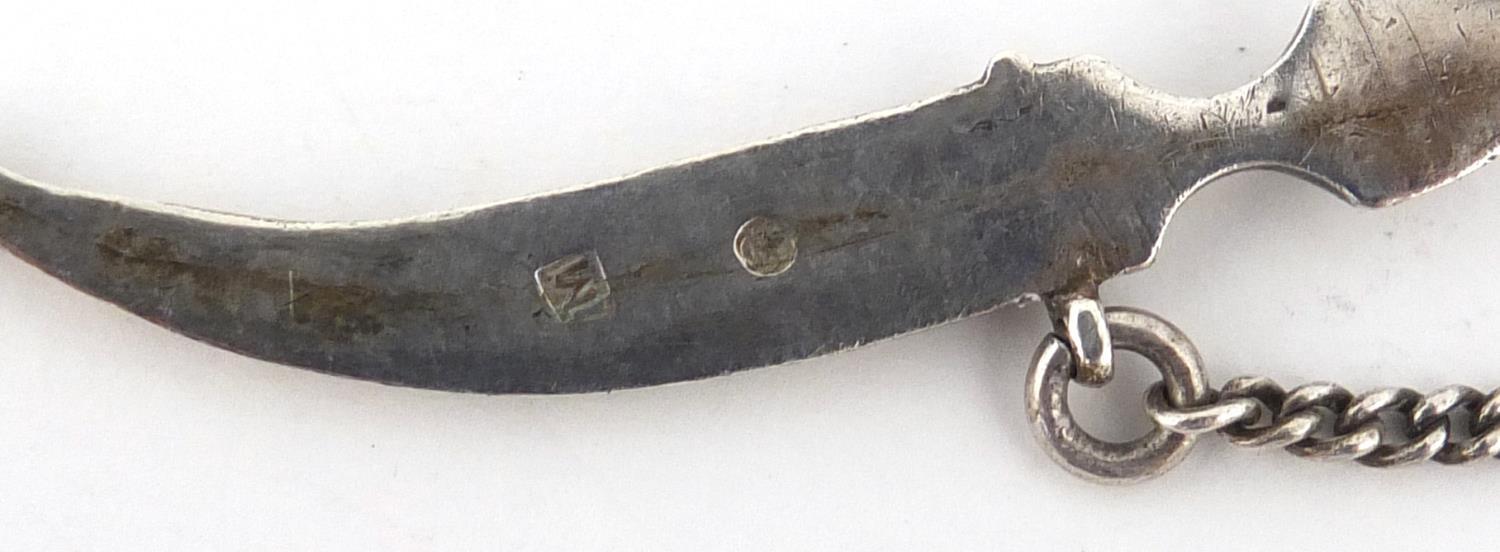Russian Silver niello work buckle, indistinct kokoshnik mark, 6.7cm wide, 24.0g :For Further - Image 7 of 7