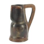 18th century leather Black Jack jug, 15cm high :For Further Condition Reports Please Visit Our