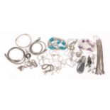 Silver and white metal jewellery, some maked 925, 313.0g :For Further Condition Reports Please Visit