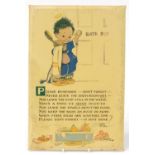 Vintage Mabel Lucie Attwell design bathroom wall hanging 30.5cm x 20cm :For Further Condition