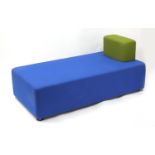 Contemporary French modular settee by Steelcase, 74cm H x 168cm W x 84cm D :For Further Condition