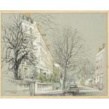 Charlotte Halliday - Randolf Avenue Early Spring London W9, 1972, ink and watercolour, inscribed