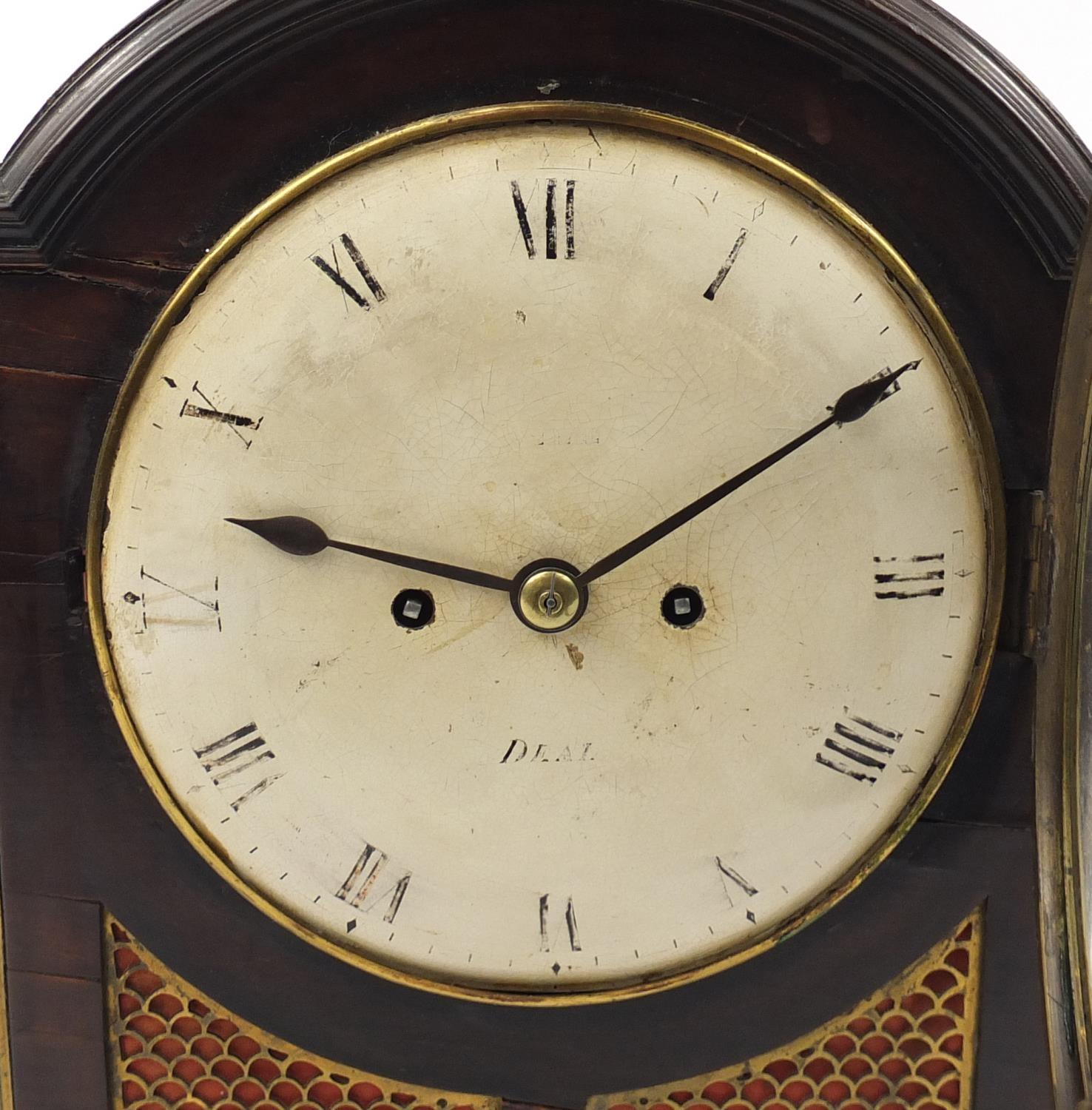 Regency mahogany bracket clock with twin Fusee movement, the circular dial with Roman numerals - Image 2 of 8