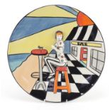 Lorna Bailey Studio Designs 2002 3D charger - Riviera, limited edition 20/50, 34.5cm in diameter :