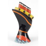Lorna Bailey vase in the form of a cruise ship, limited edition 91/100, 30cm high :For Further