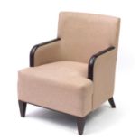 Contemporary Morgan armchair with beige upholstery, 87cm high :For Further Condition Reports