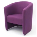 Orangebox Brook 01 tub chair with purple upholstery, 76cm high :For Further Condition Reports Please