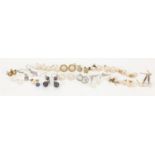 Assorted earrings including 9ct gold and silver examples :For Further Condition Reports Please Visit