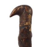 Naturalistic walking stick with concealed drinking vessel, 93cm in length :For Further Condition